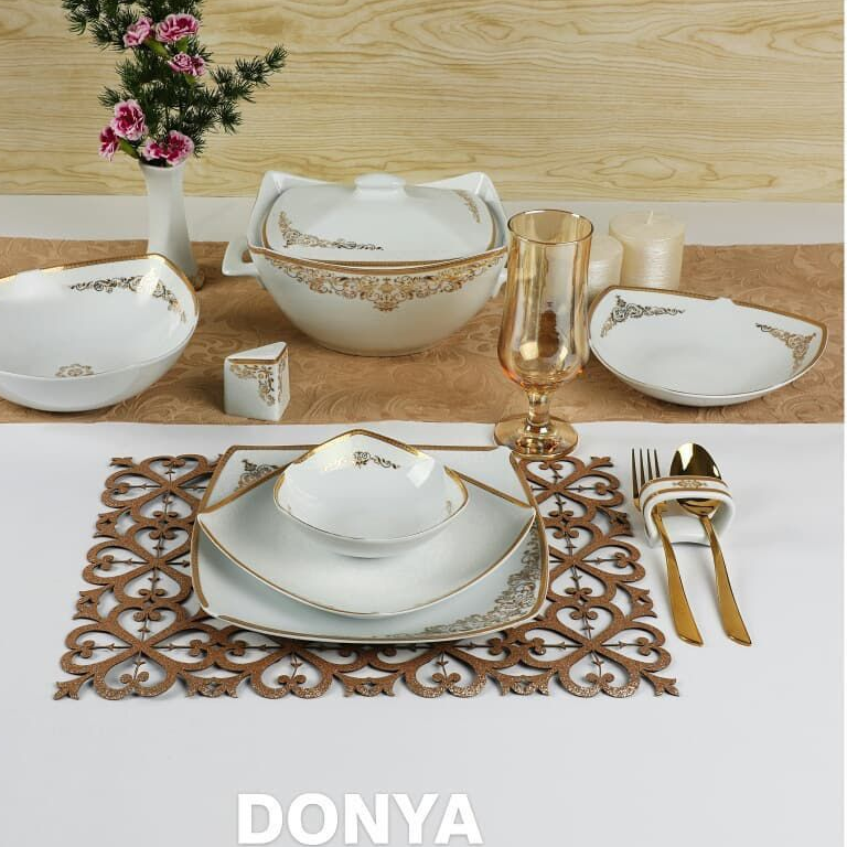 چینی پردیس طرح دنیا طلایی 105 پارچه